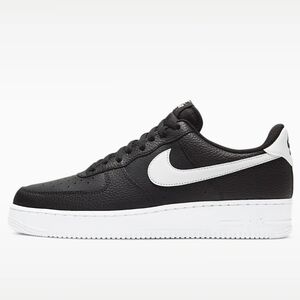 Nike Air Force 1 Low '07 Black White Pebbled Leather CT2302-002 Men’s Size 12